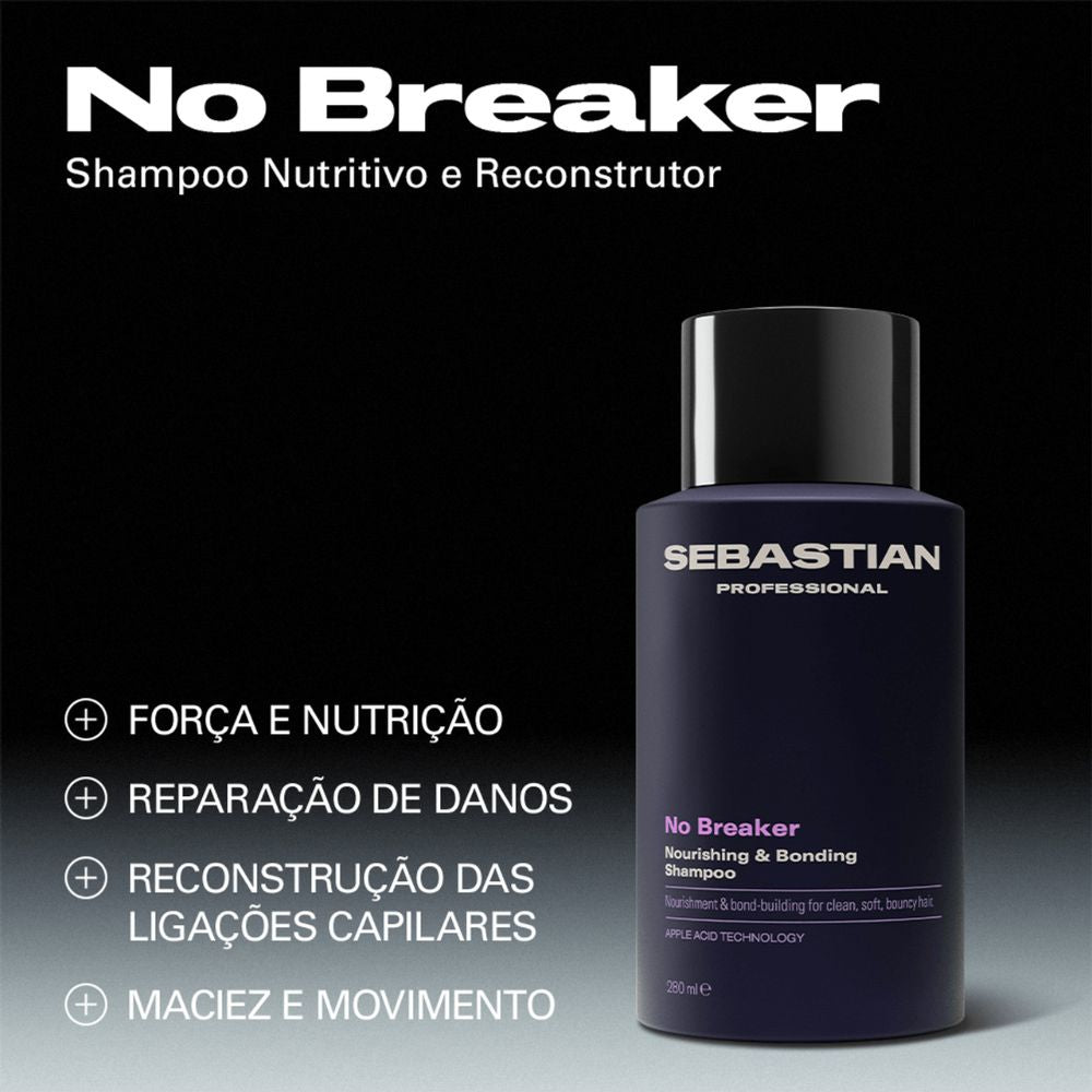 Shampoo Sebastian Professionals No Breaker Fortalecedor e Reconstrutor 280mL