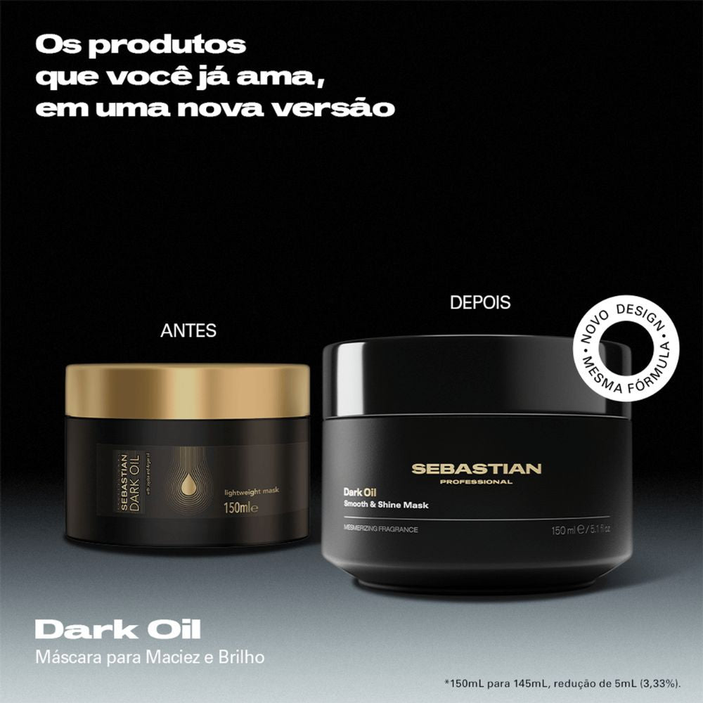 Máscara Capilar Sebastian Professionals Dark Oil Maciez e Brilho 145mL