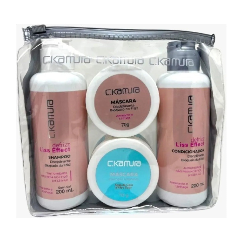 Kit Necessarie Completo Defrizz Liss Efect C.Kamura Shampoo Condicionador Máscara