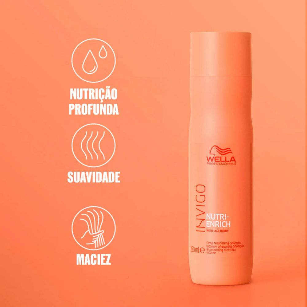 Shampoo Wella Professionals Invigo Nutri-Enrich Nutrição e Brilho 250mL