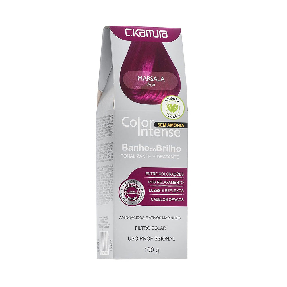 Tonalizante C.Kamura Color Intense Marsala Açaí Banho De Brilho 100g