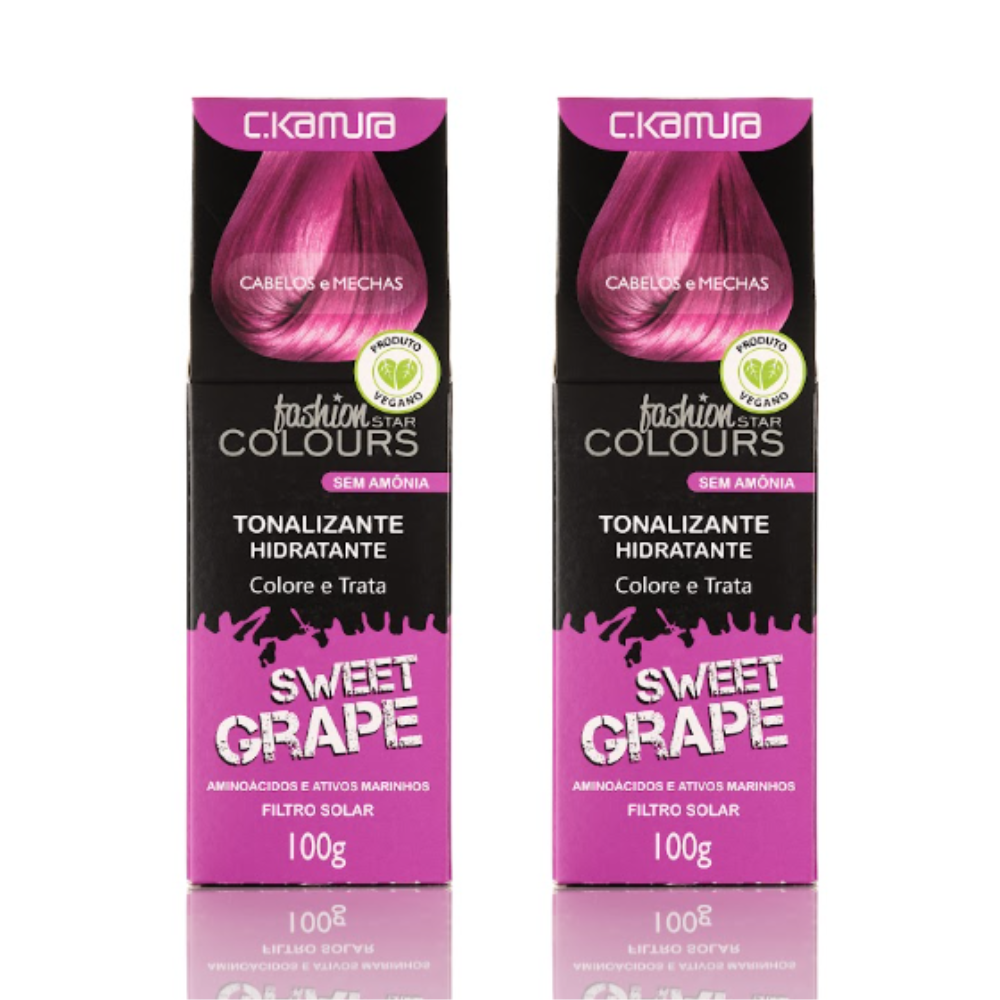 Kit 2 Tonalizantes C.Kamura Color Intense Star Pink Brilho Intenso 100g