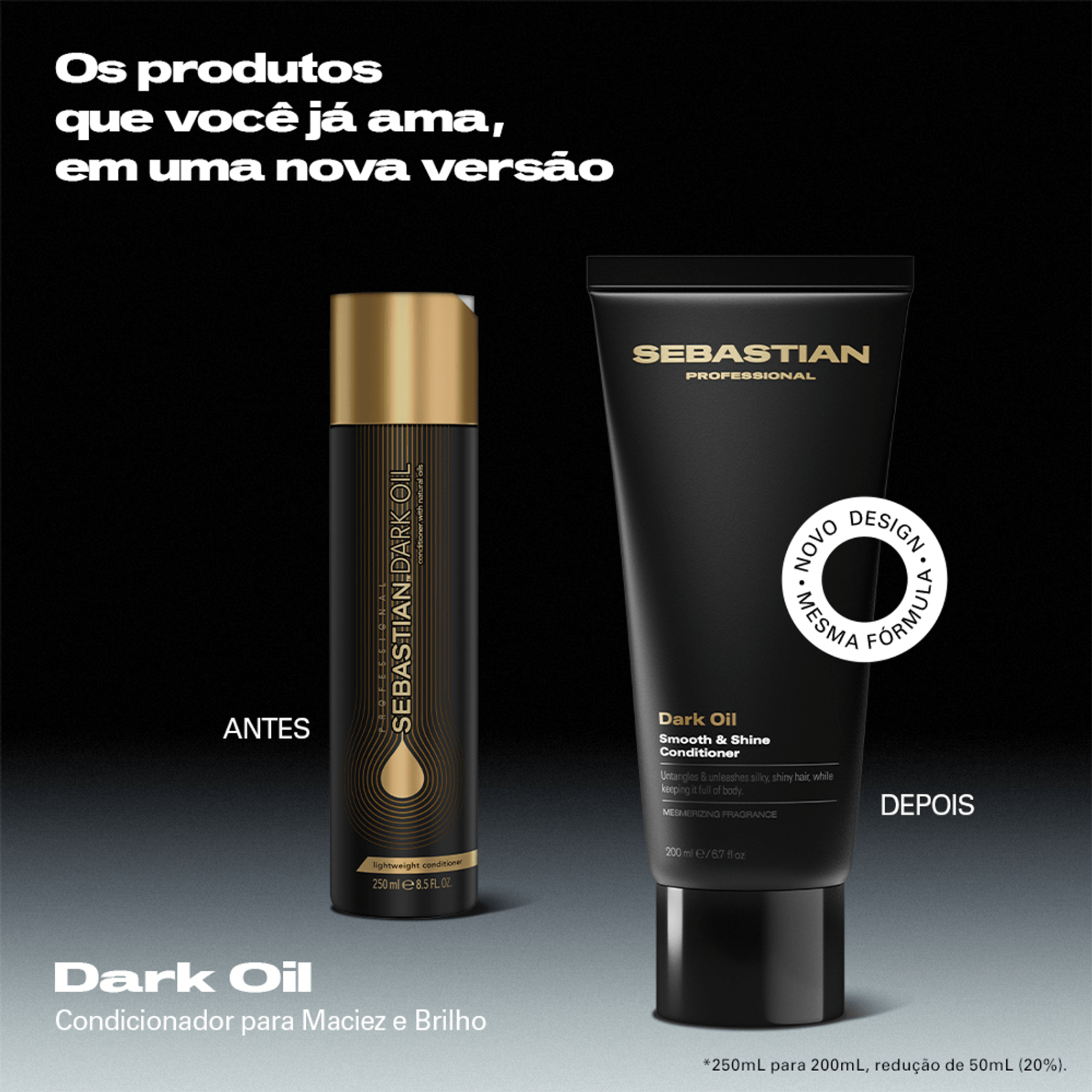 Condicionador Sebastian Professionals Dark Oil Maciez e Brilho 200mL
