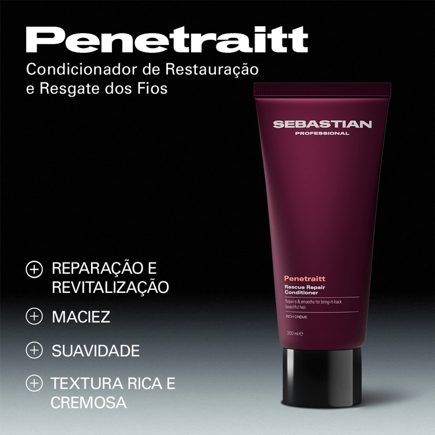 Condicionador Sebastian Professionals Penetraitt Reconstrução e Força 200mL