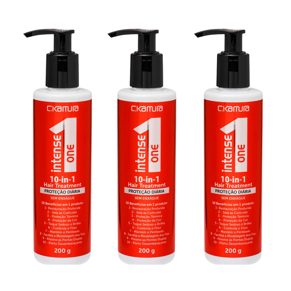 Kit 3 Leave-in Intense One 10-IN-1 Proteção Diária Ckamura 200g