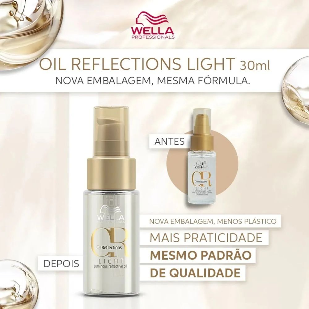 Óleo Capilar Wella Oil Reflections Light Brilho e Leveza 30mL