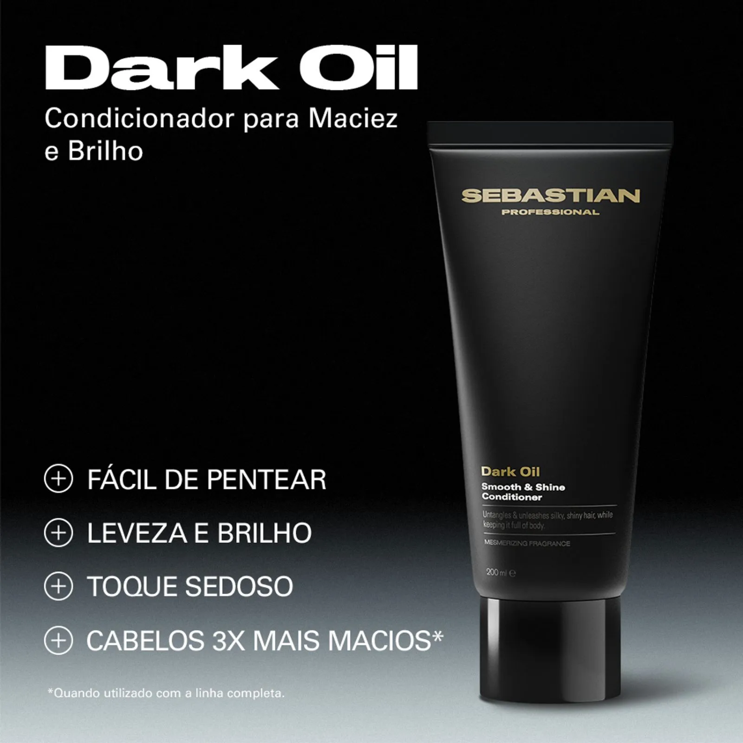 Condicionador Sebastian Professionals Dark Oil Maciez e Brilho 200mL