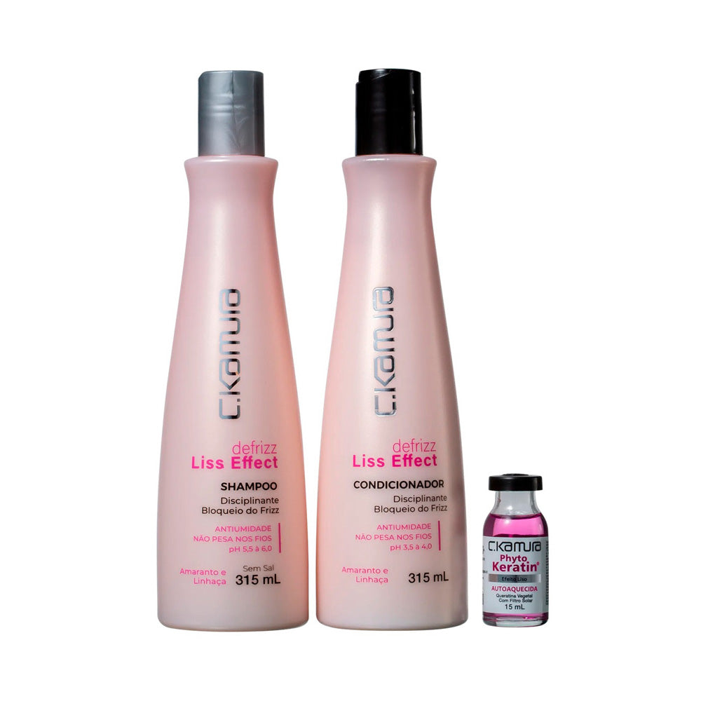 Kit Defrizz Liss Efect C.Kamura Trio Do Liso Perfeito