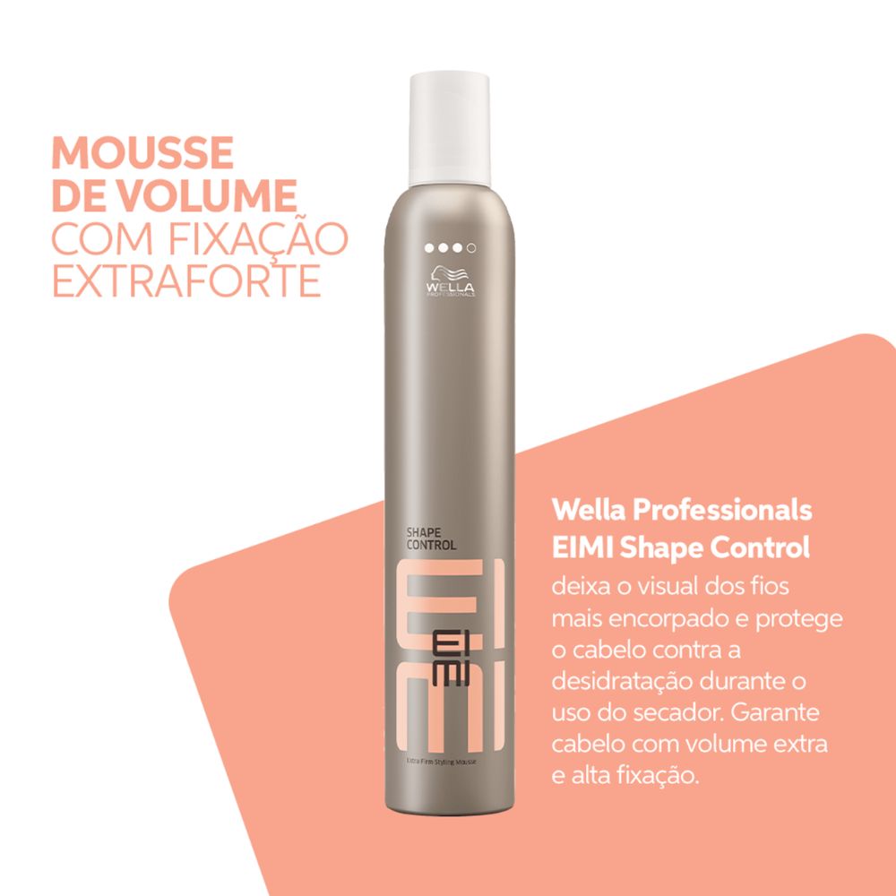 Wella EIMI Shape Control 300mL | Mousse Fixação Extra Forte – C