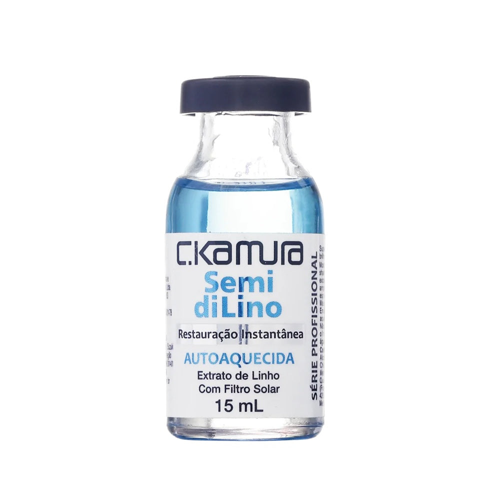 Ampola Autoaquecida Semi di Lino C.Kmaura Restauração Instatânea 15ml