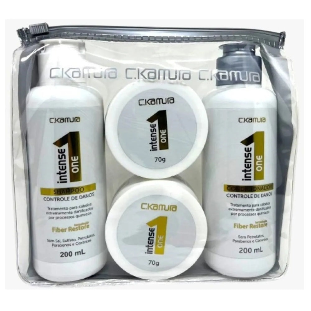 Kit Necessarie Completo Controle De Danos C.Kamura Shampoo Condicionador Máscara