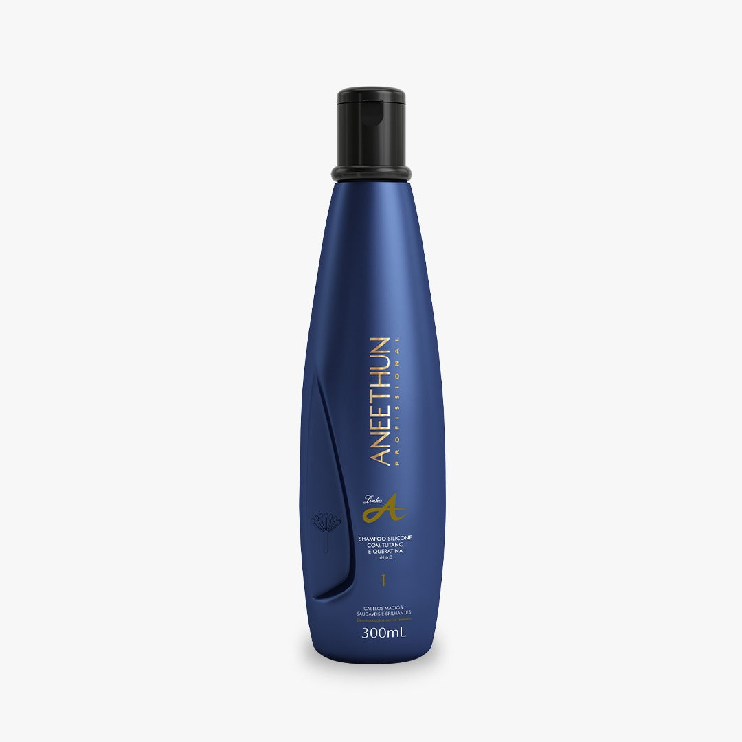 Shampoo Silicone Linha A Tutano e Queratina 300mL  Aneethun