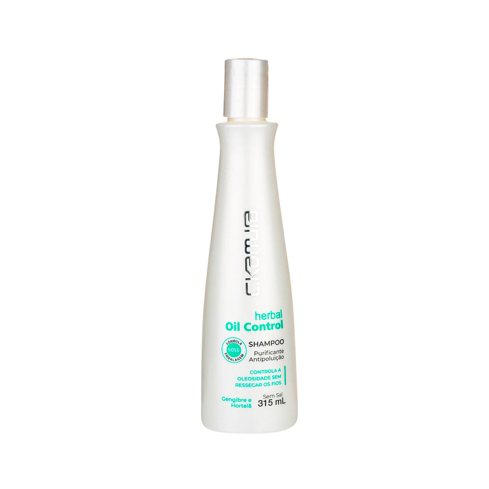 Kit C.Kamura Shampoo Herbal Oil Control e Escova Cerdas Mistas