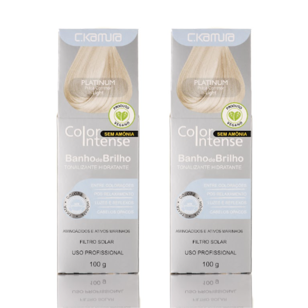 Kit 2 Tonalizantes C.Kamura Color Intense Platinum Banho De Brilho 100g