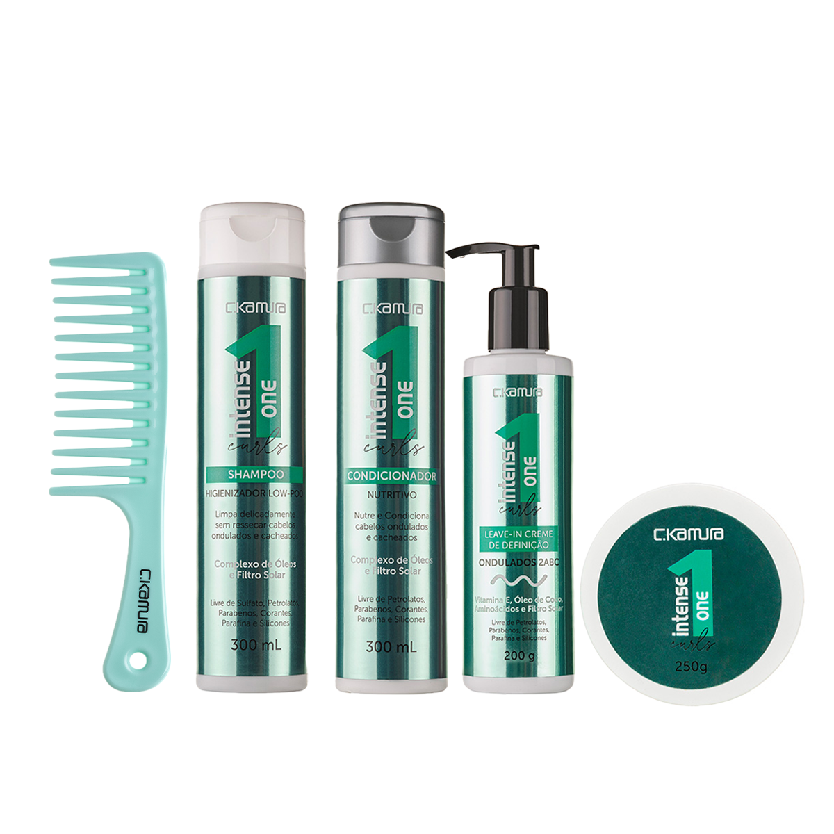 Kit C.Kamura Curls Completo 4 em 1 e Pente Banho