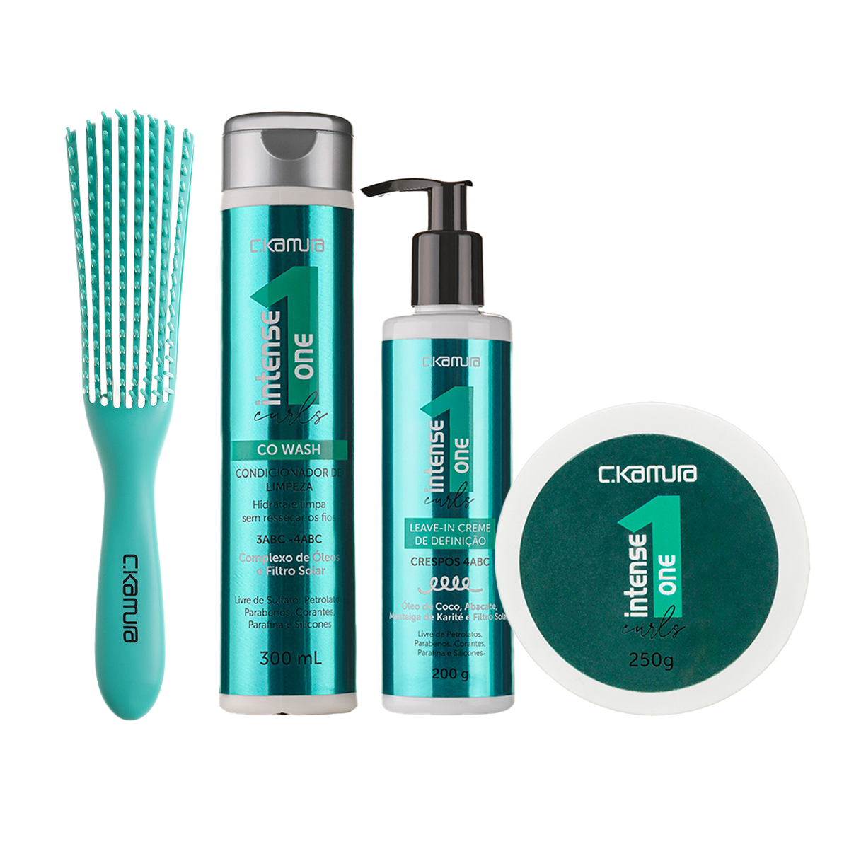 Kit C.Kamura Intense One Curls 3 em 1 e Escova Polvo