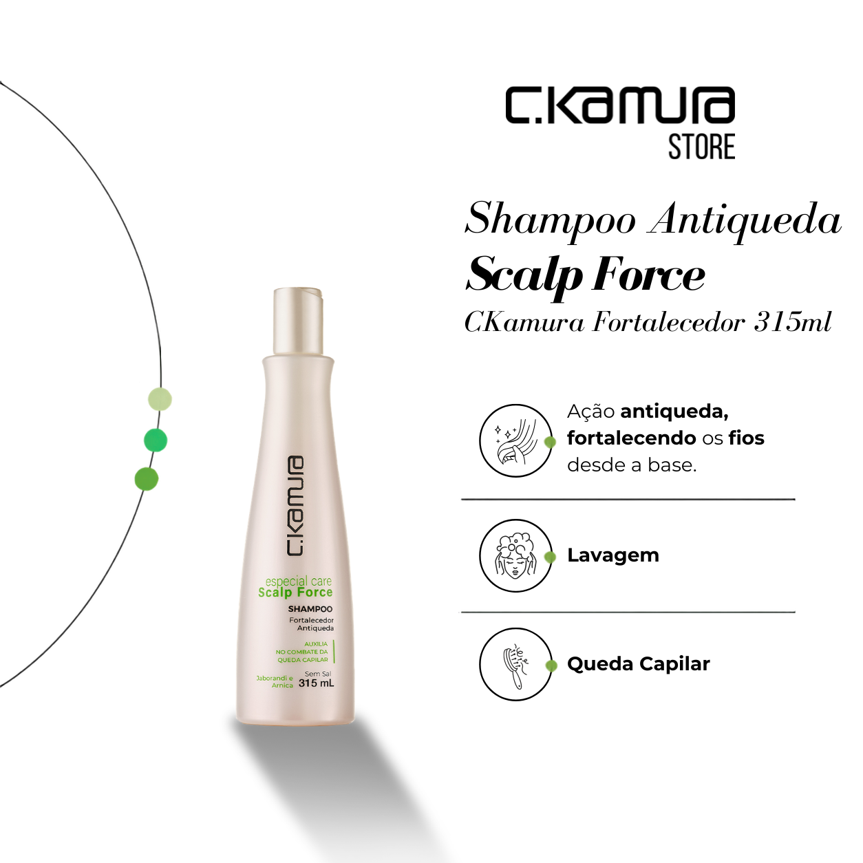 Shampoo Antiqueda Scalp Force C.Kamura Fortalecedor 315ml
