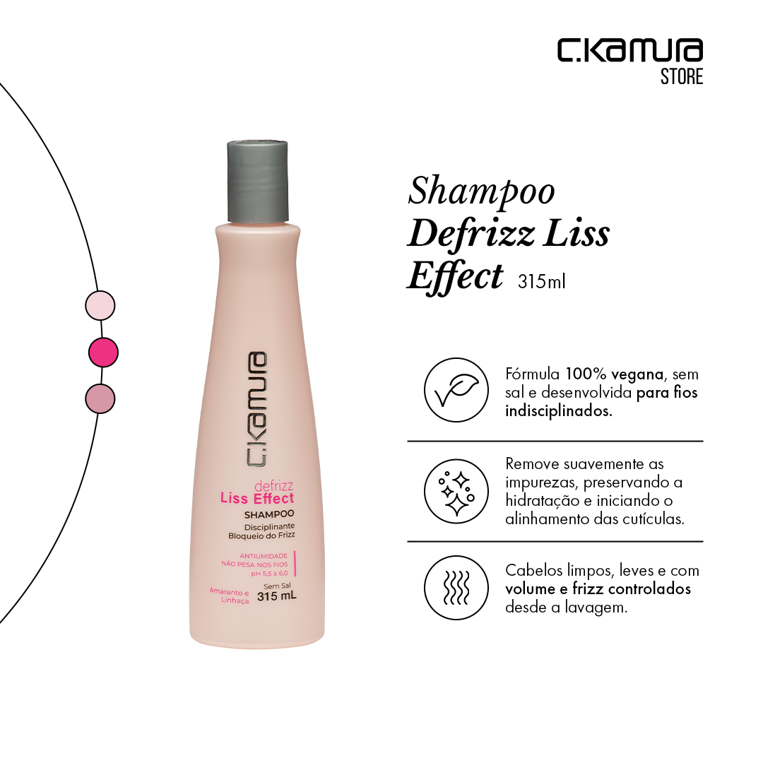 Shampoo Defrizz Liss Effect C.Kamura Disciplinante 315ml