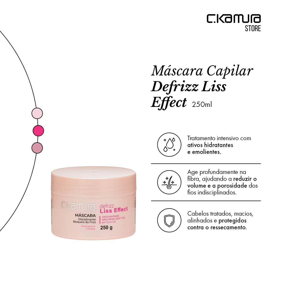 Máscara Capilar Efeito Liso Defrizz 250g C.Kamura