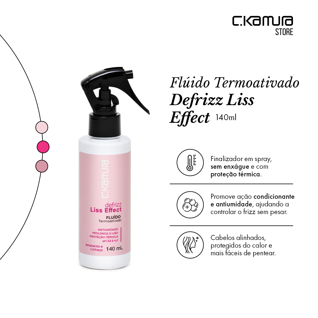 Fluído Termoativado Defrizz C.Kamura Liss Effect 140ml