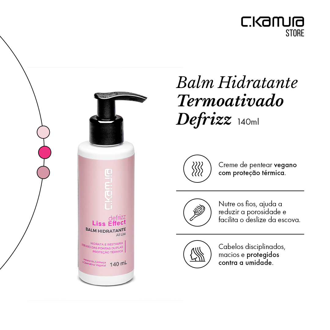 Balm Hidratante C Kamura Termoativado Defrizz 140ml