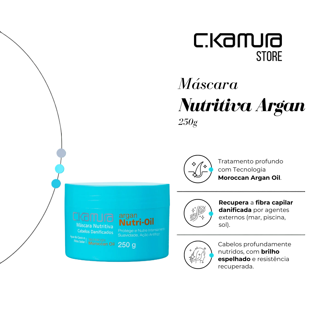 Máscara Nutritiva Argan C.Kamura Filtro Solar 250g