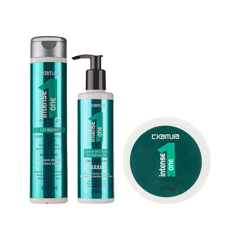 Kit C.Kamura Intense One Curls 3 em 1 | Co Wash (Condicionador de