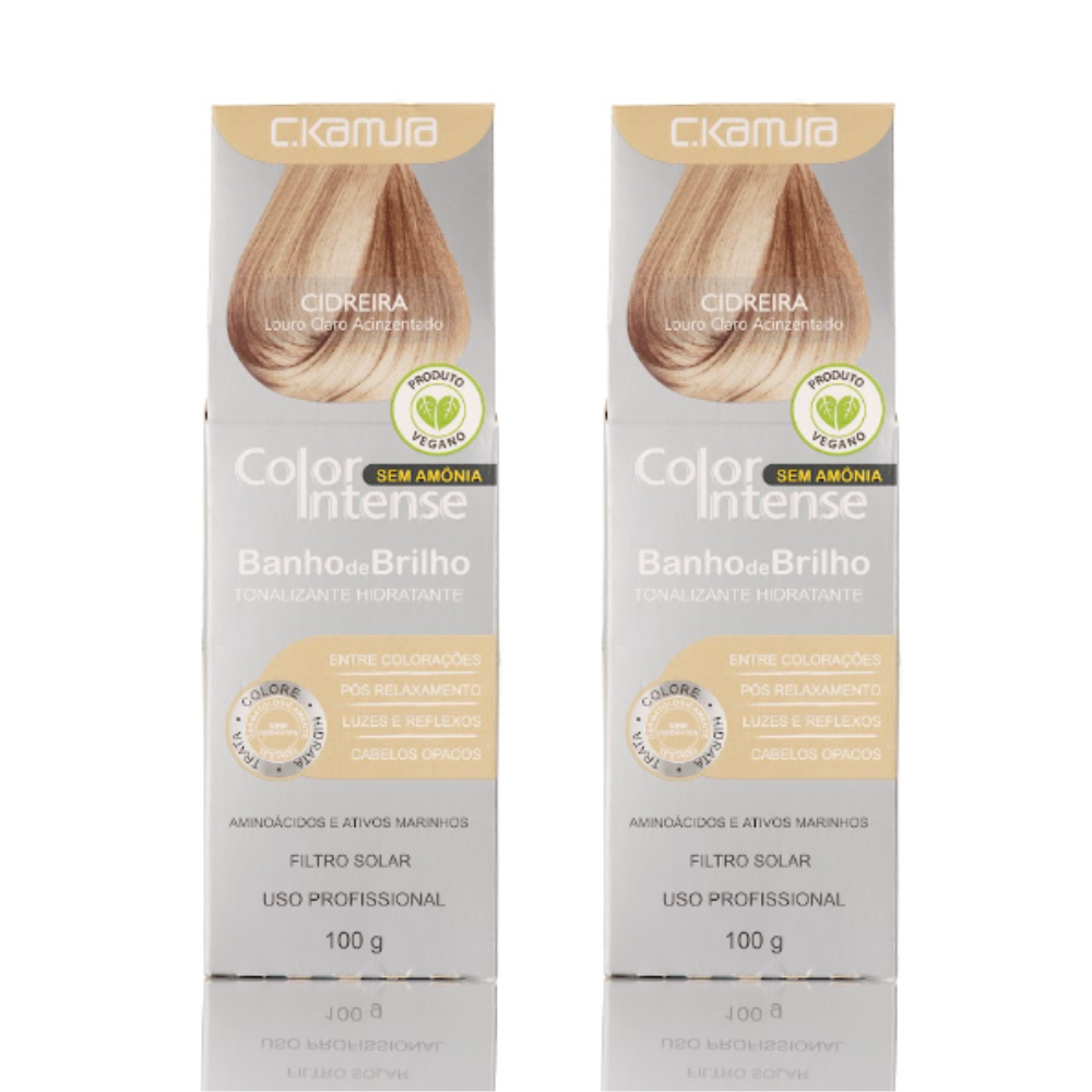 Kit 2 Tonalizantes C.Kamura Color Intense Cidreira Banho de Brilho 100g