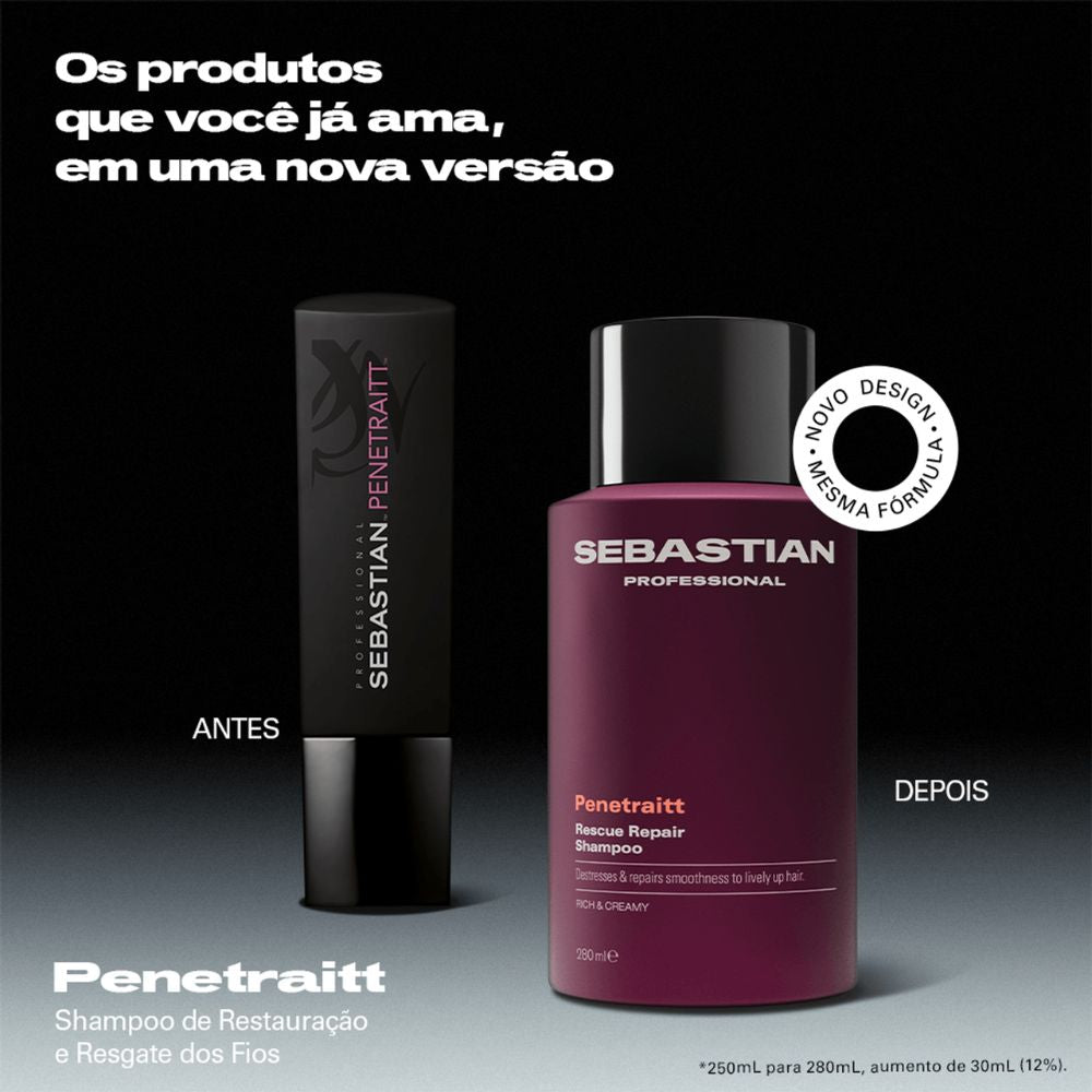 Shampoo Sebastian Professionals Penetraitt Reconstrução e Força 280mL