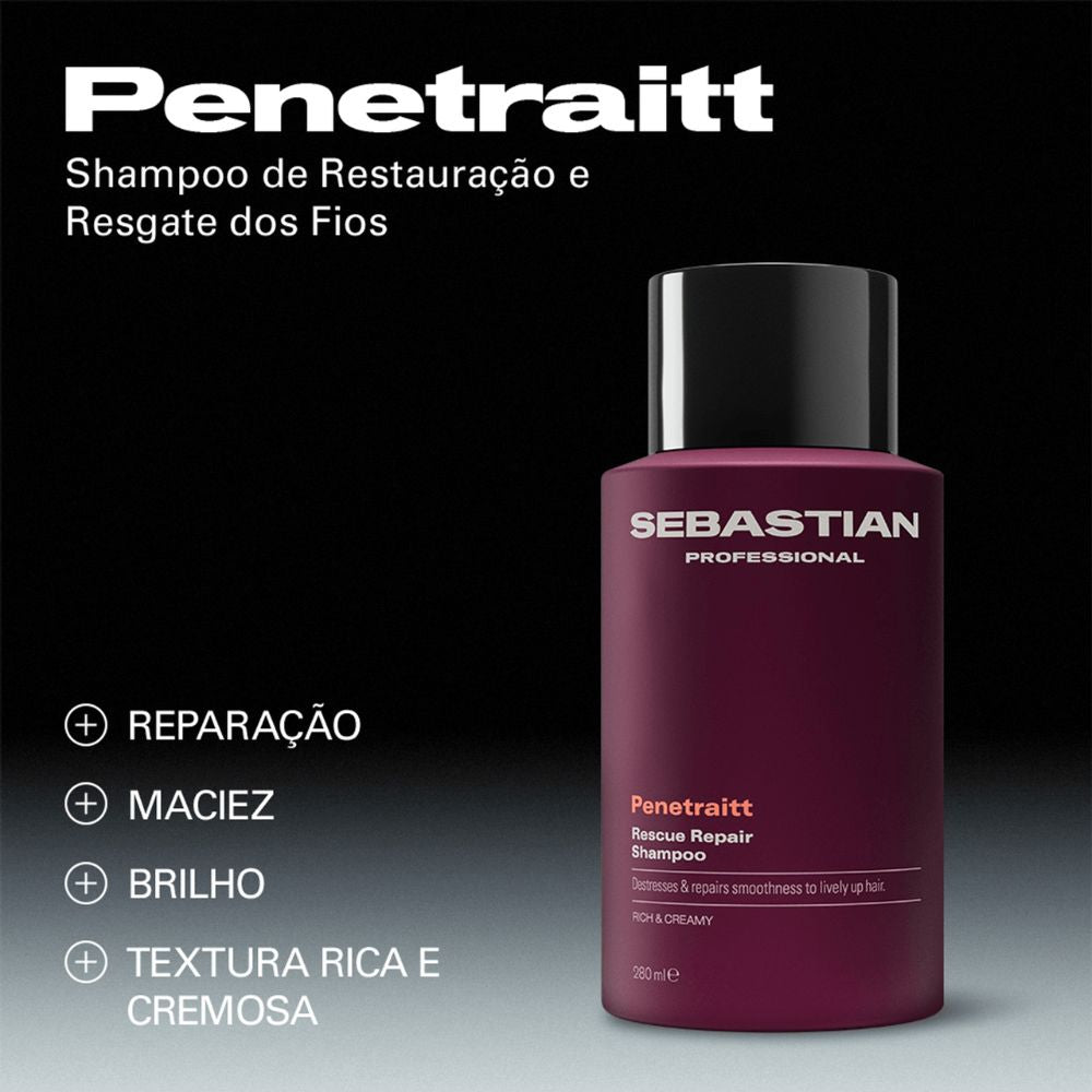 Shampoo Sebastian Professionals Penetraitt Reconstrução e Força 280mL
