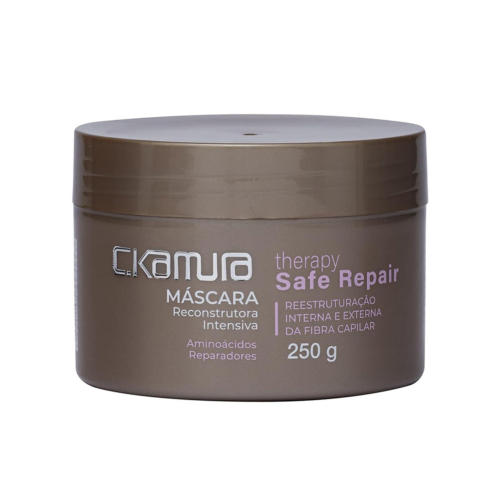 Kit C.Kamura Safe Repair 5 em 1 e Escova Wood Line