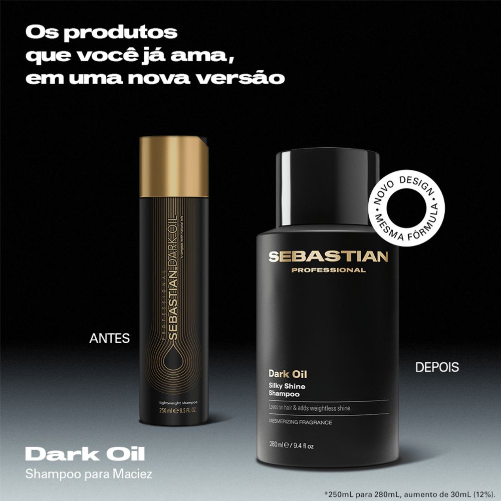 Shampoo Sebastian Professionals Professional Dark Oil Maciez e Brilho 280mL