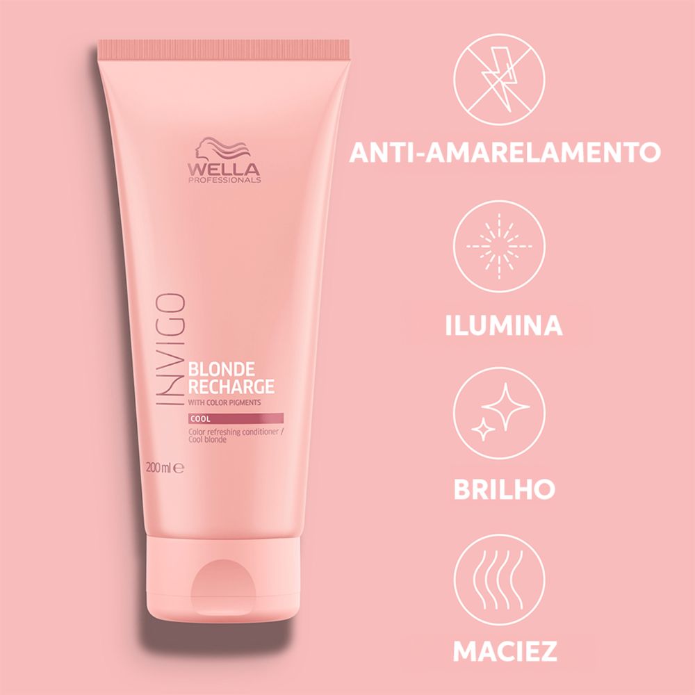 Condicionador Wella Invigo Blonde Recharge Desamarelador 200mL