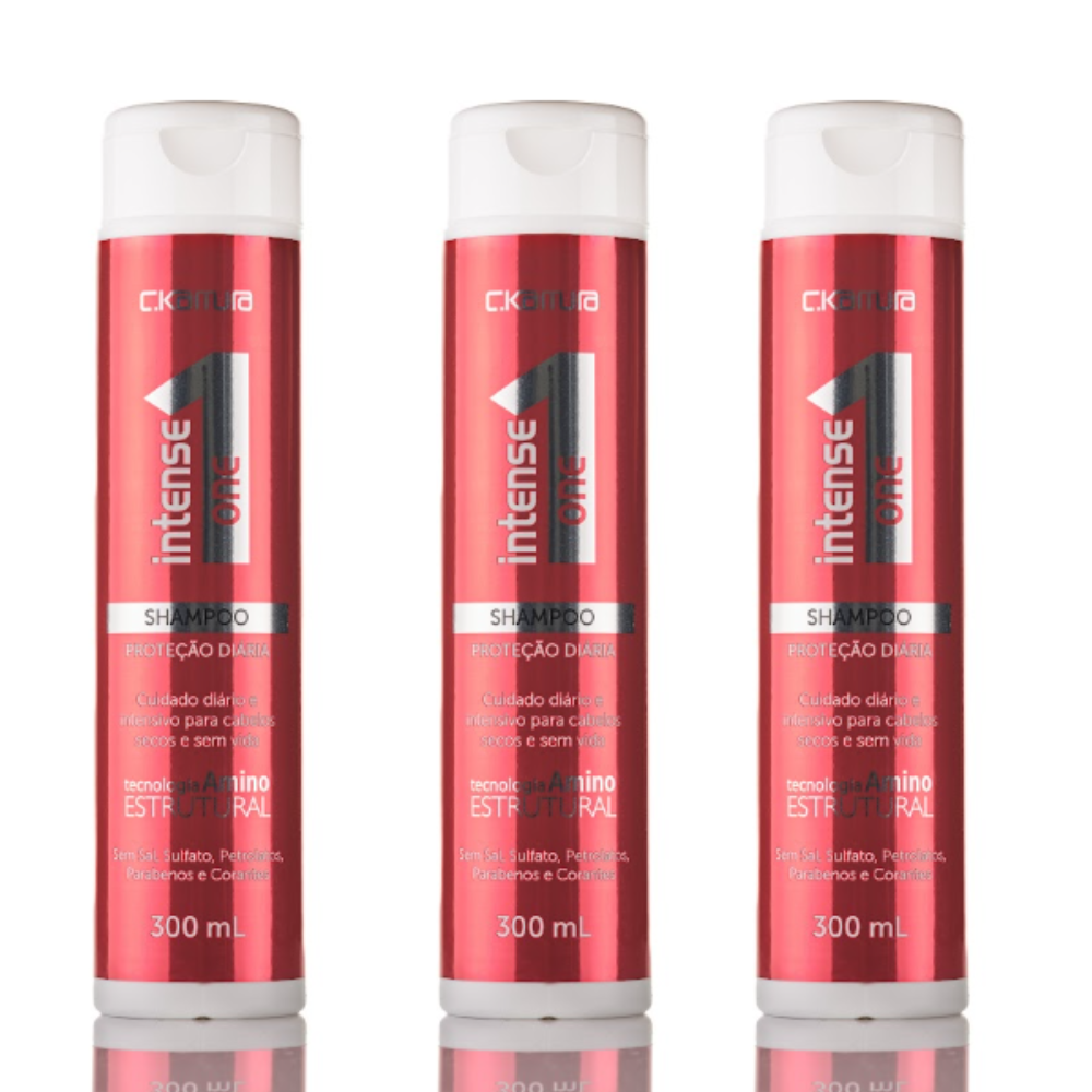 Kit 3 Shampoos Intense One C.Kamura Proteção Diária 300ml