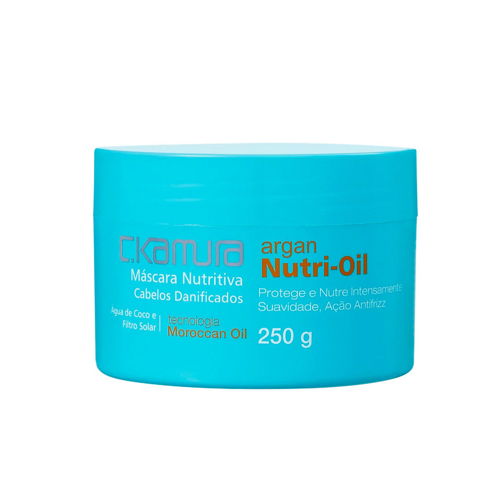 Kit C.Kamura Argan Nutri Oil 4 em 1 com Escova Espiral