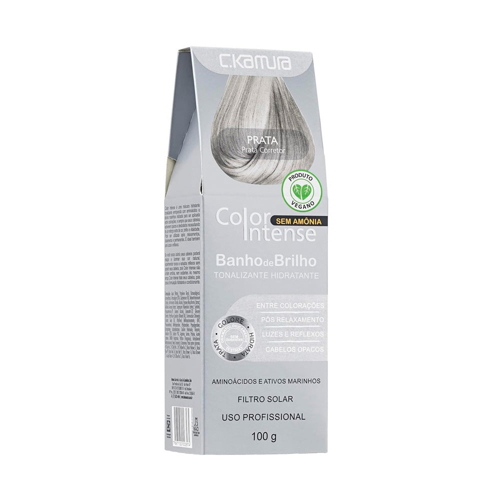 Kit 2 Tonalizantes C.Kamura Color Intense Prata Banho De Brilho 100g