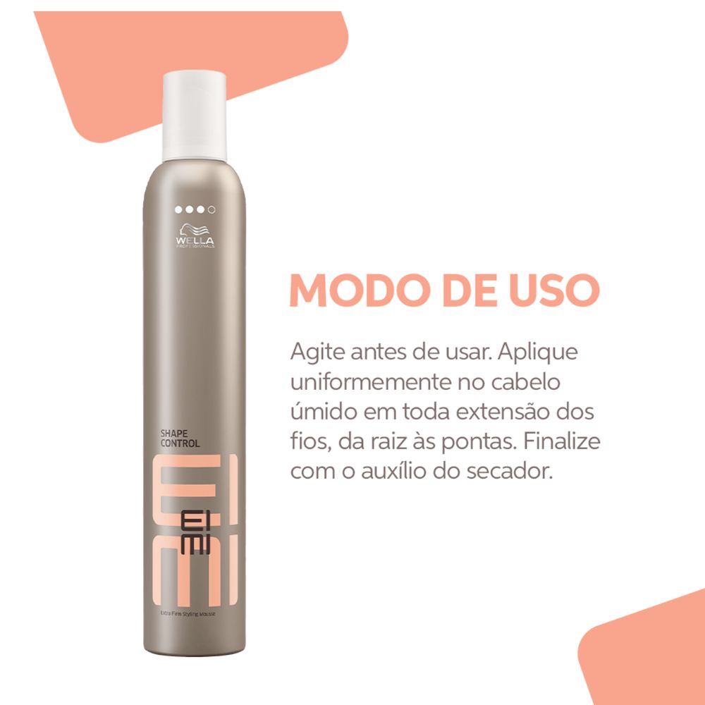 Mousse Capilar Wella Eimi Shape Control Fixação Extra Forte 300mL