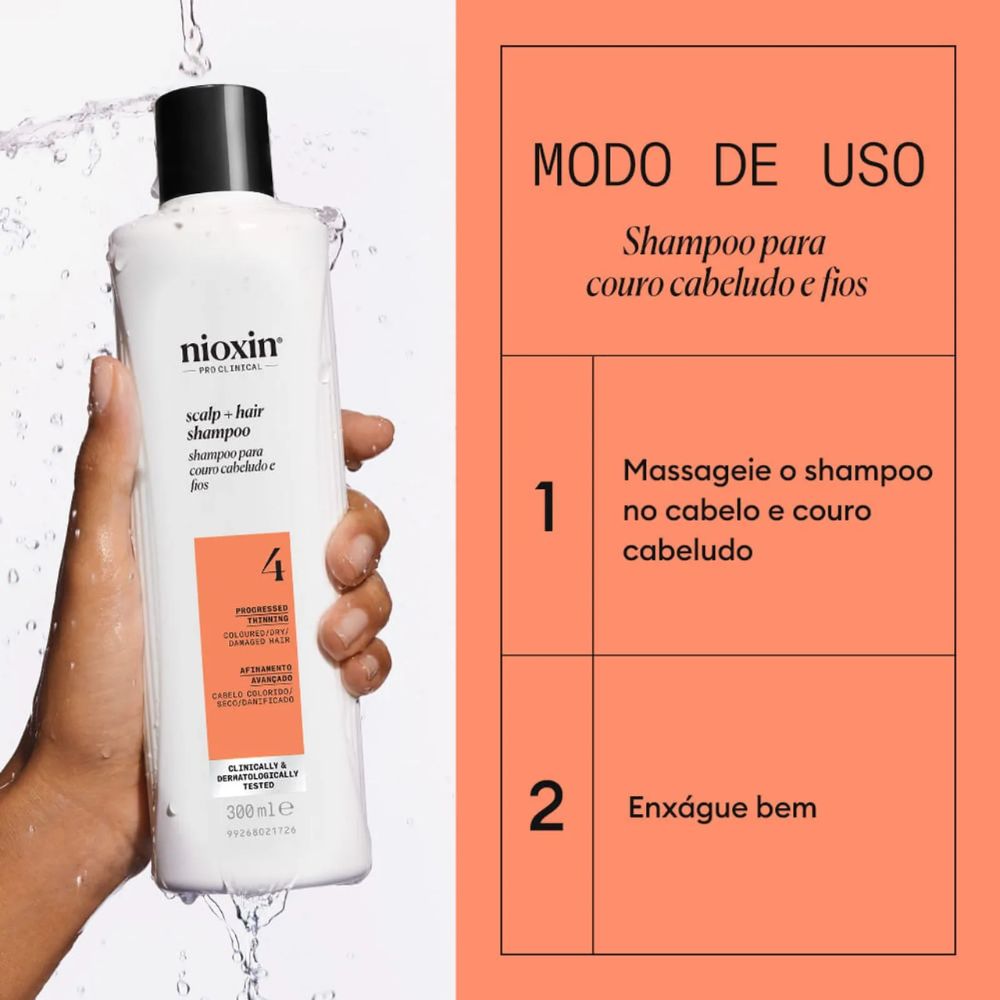 Shampoo Nioxin System 4 Antiqueda e Brilho 300mL