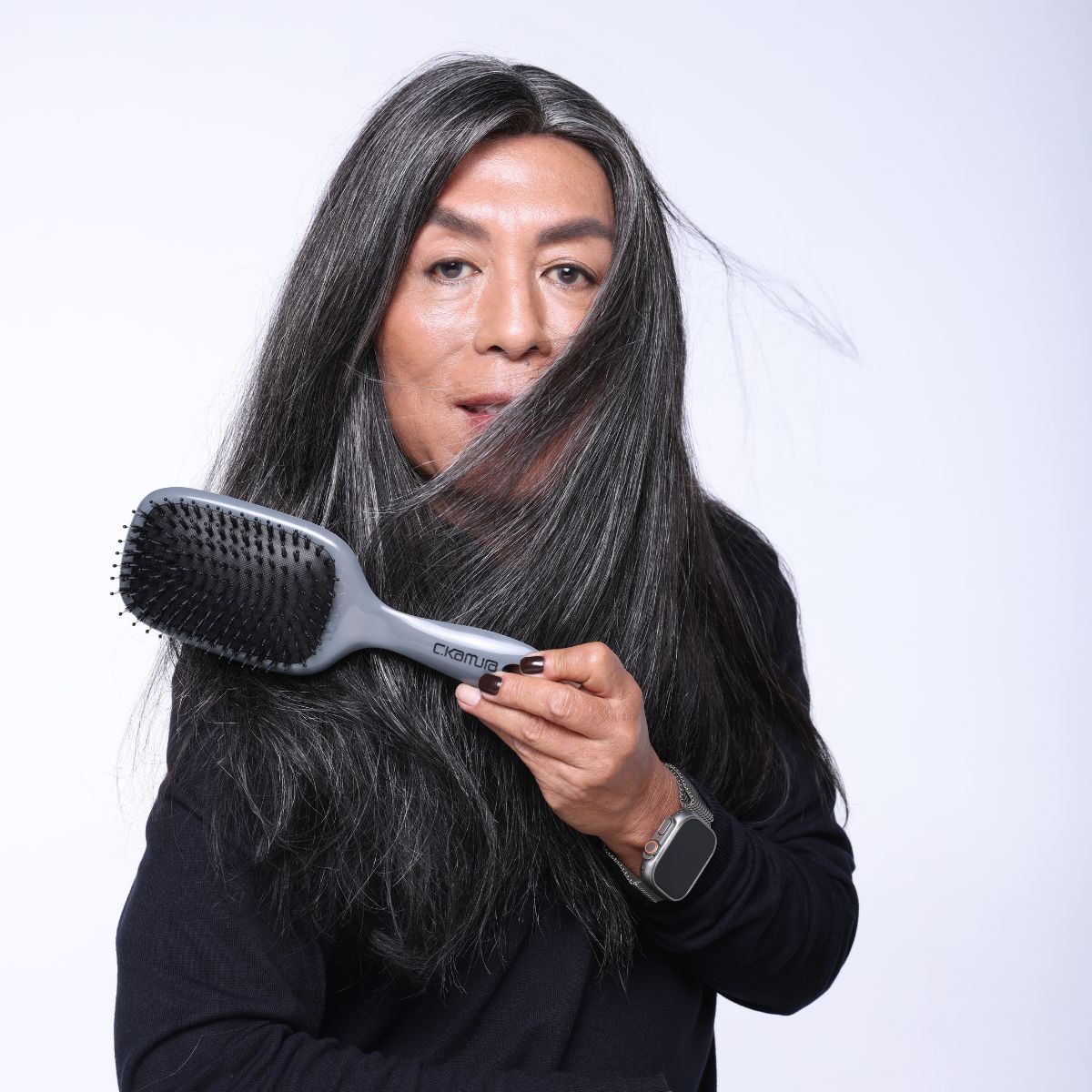 Kit C.Kamura Shampoo Antiqueda Scalp Force e Escova Cerdas Mistas