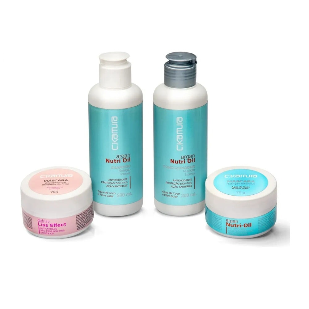 Kit Necessarie Completo Argan Nutri Oil C.Kamura Shampoo Condicionador Máscara