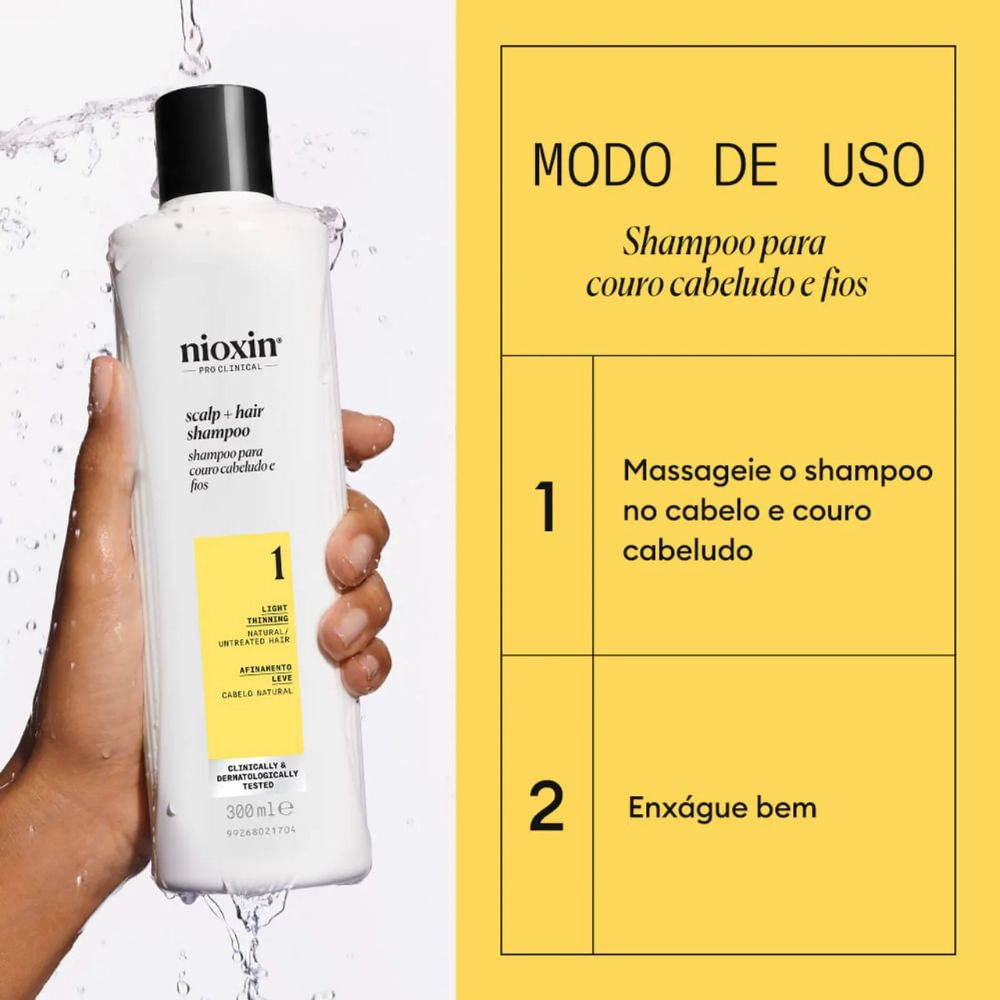Shampoo Nioxin System 1 Antiqueda e Fortificante 300mL